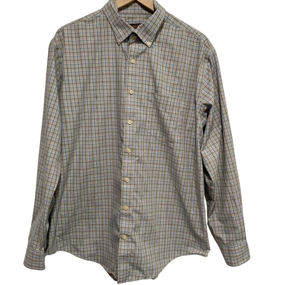 Cherokee Blue Plaid Button Down Shirt  Size XL